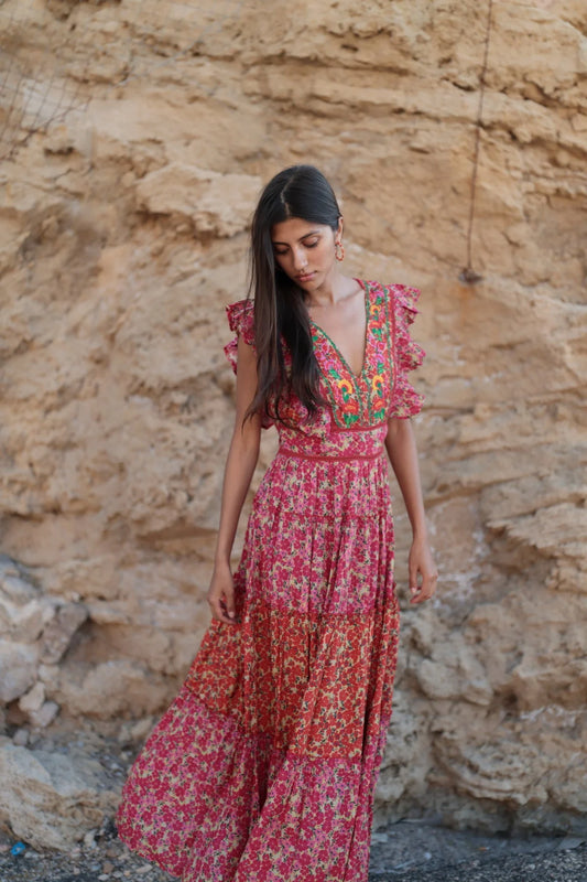 VESTIDO NARA FUCSIA