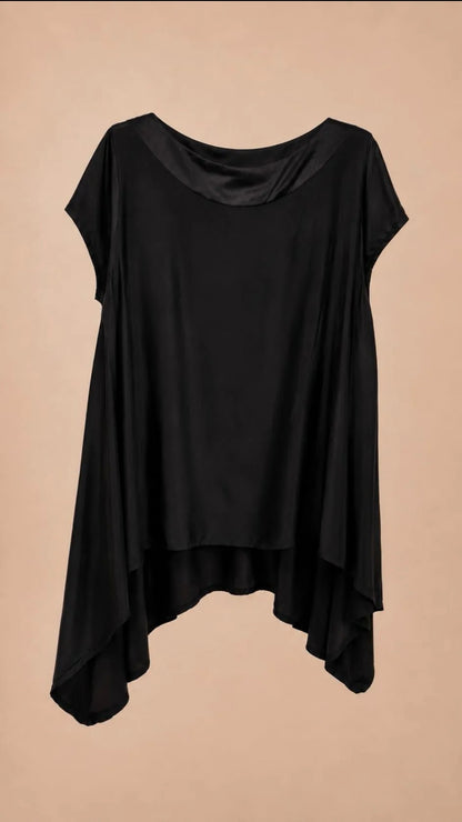 BLUSA CUELLO ESPALDA V NEGRO