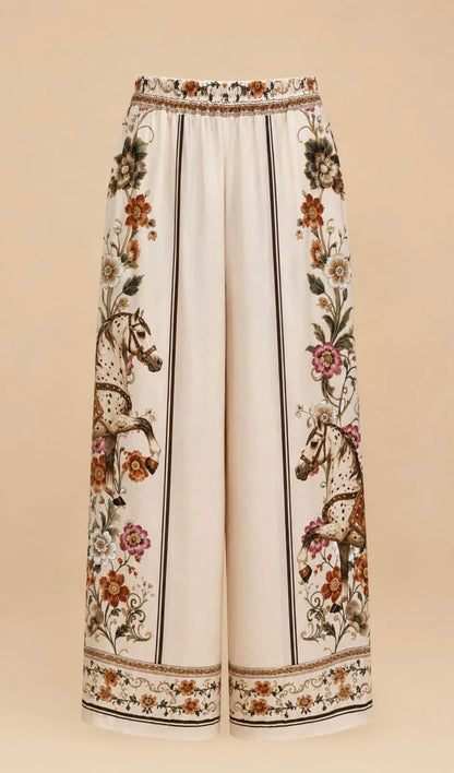 PANTALÓN ESTAMPADO CABALLO CRUDO
