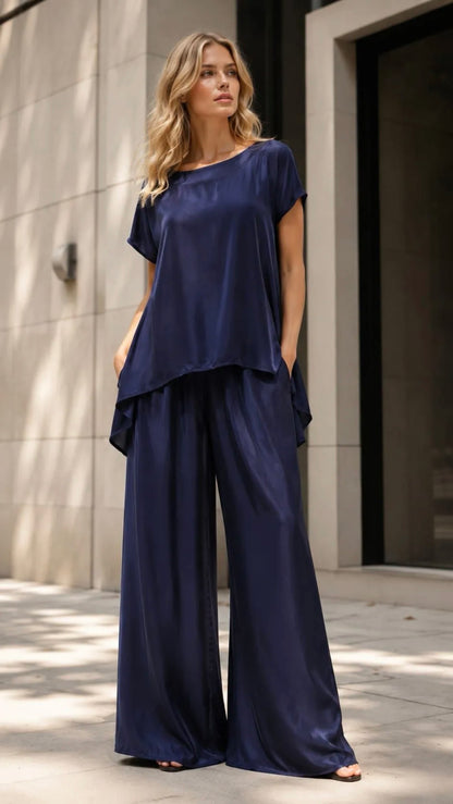 BLUSA CUELLO ESPALDA V AZUL NOCHE