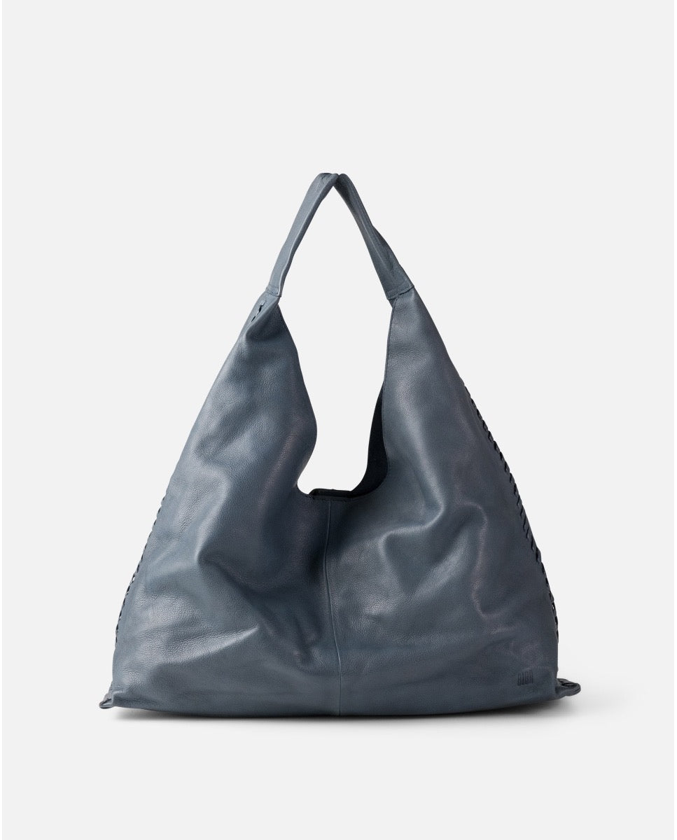 BOLSO DE HOMBRO STOCKTON DE PIEL AZUL JEANS