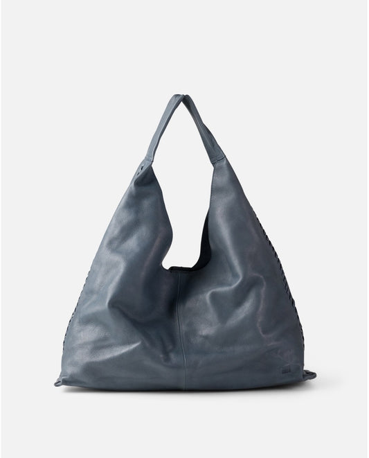 BOLSO DE HOMBRO STOCKTON DE PIEL AZUL JEANS