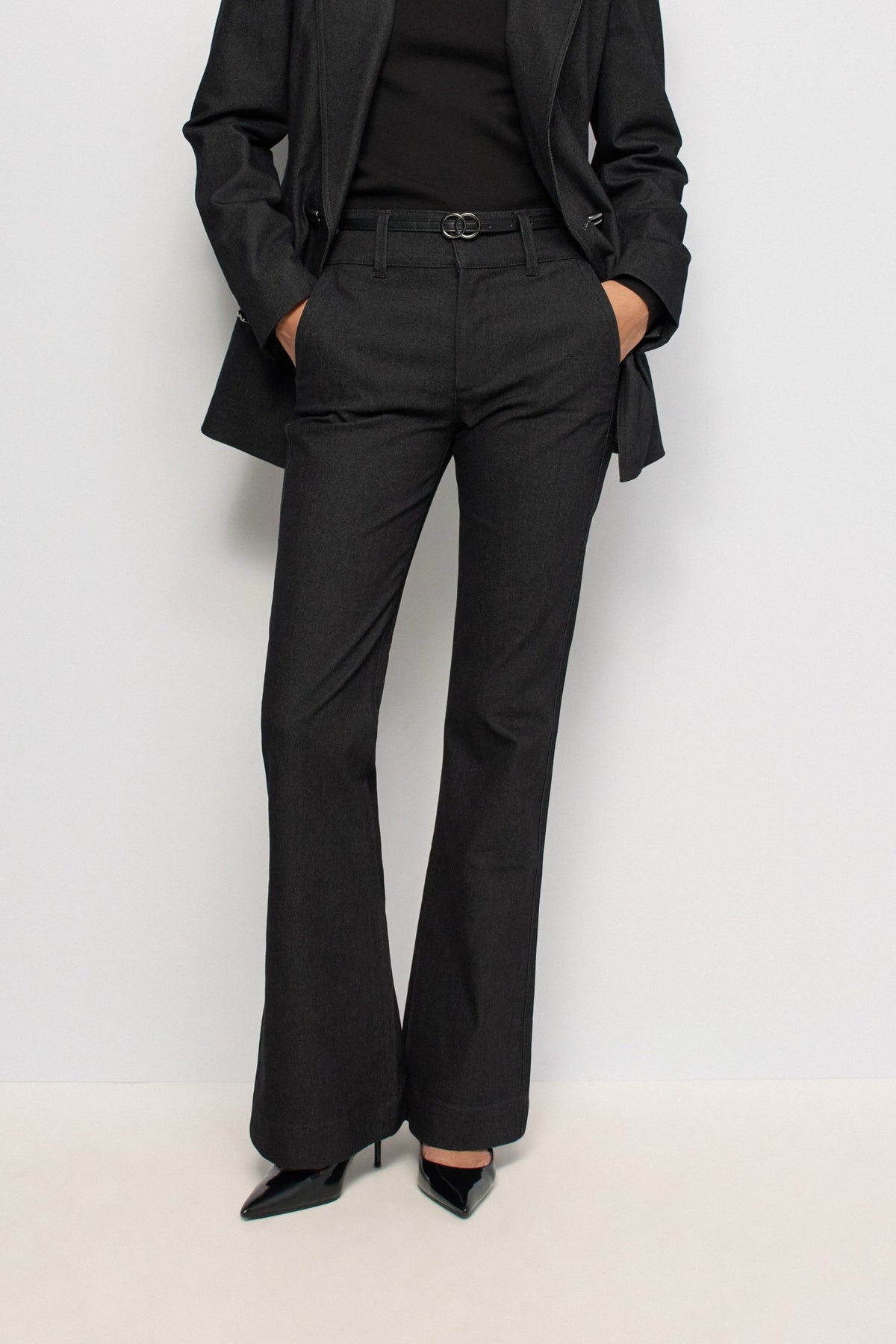 PANTALÓN SECRET CHINO PUSH IN FLARE NEGRO