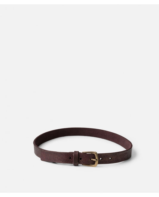 CINTURÓN KAYSVILLE DE PIEL BURDEOS