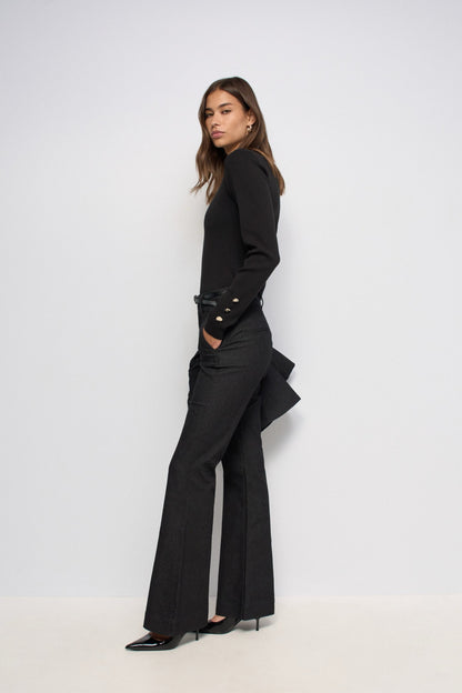 PANTALÓN SECRET CHINO PUSH IN FLARE NEGRO