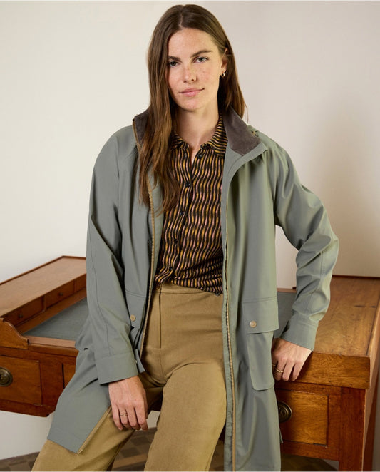 CHUBASQUERO IMPERMEABLE CON FORRO POLAR KAKI