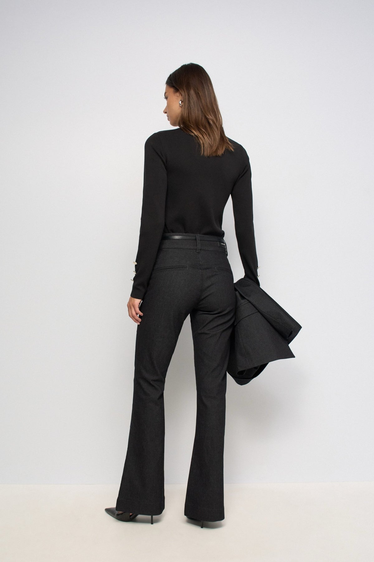PANTALÓN SECRET CHINO PUSH IN FLARE NEGRO