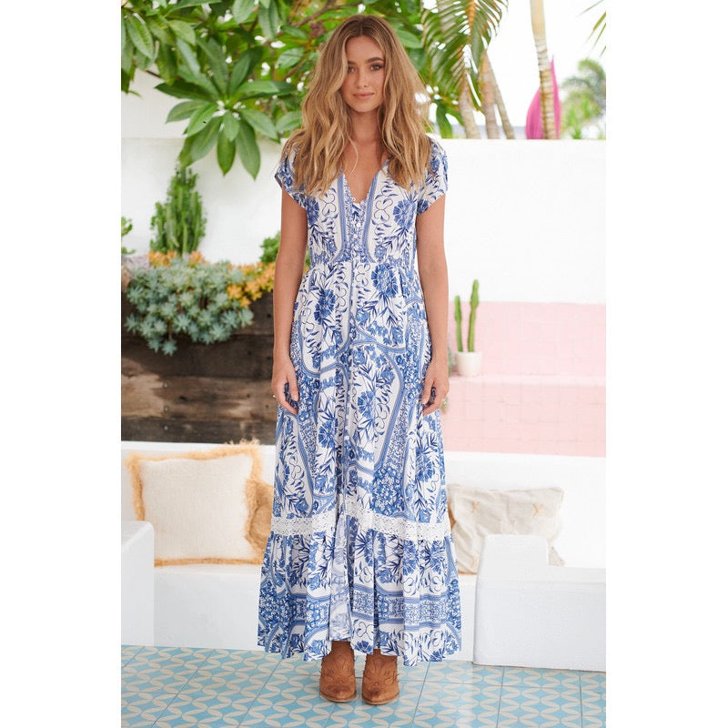 VESTIDO LARGO CARMEN DENIM DREAMS