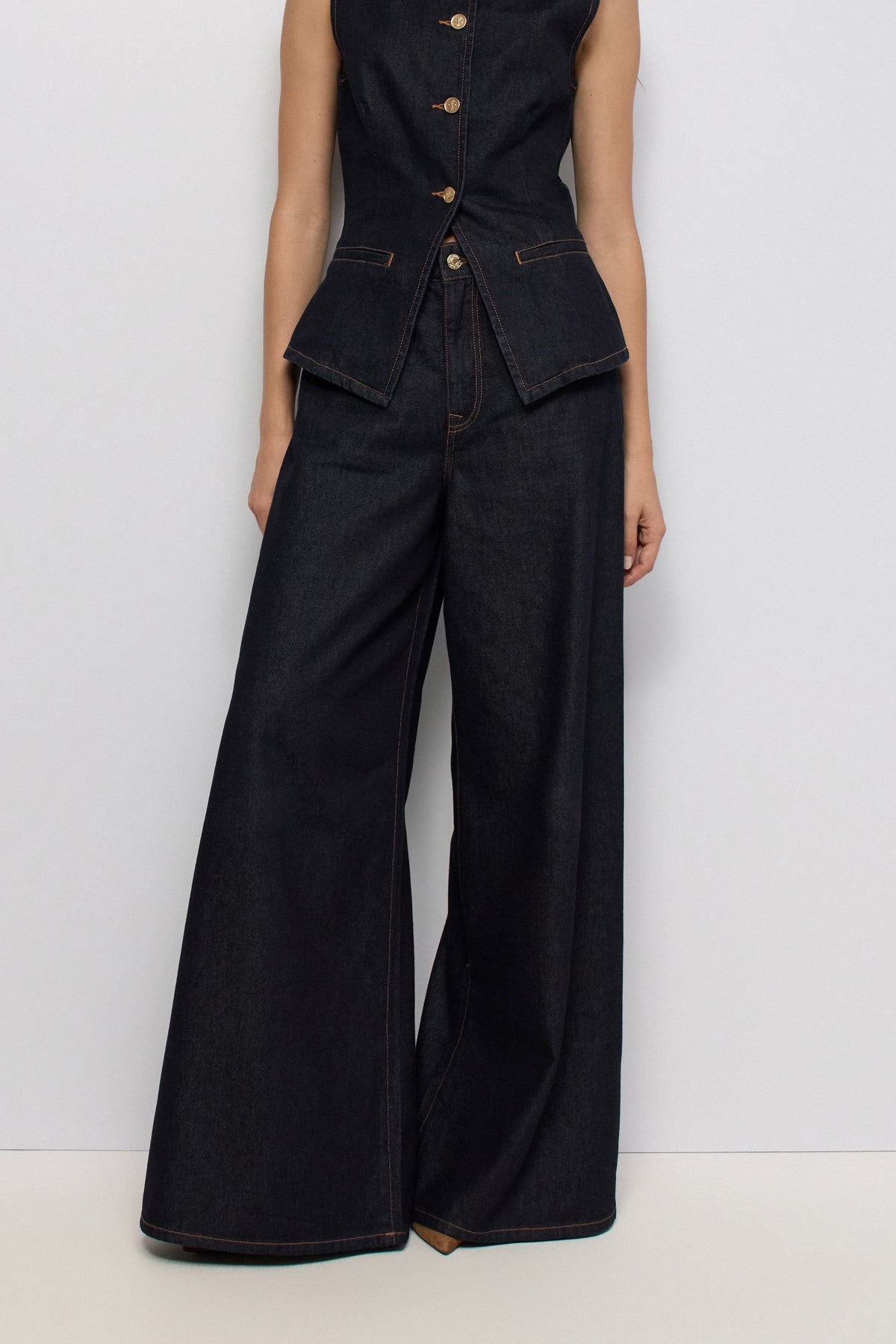VAQUEROS SUPER WIDE LEG AZUL OSCURO