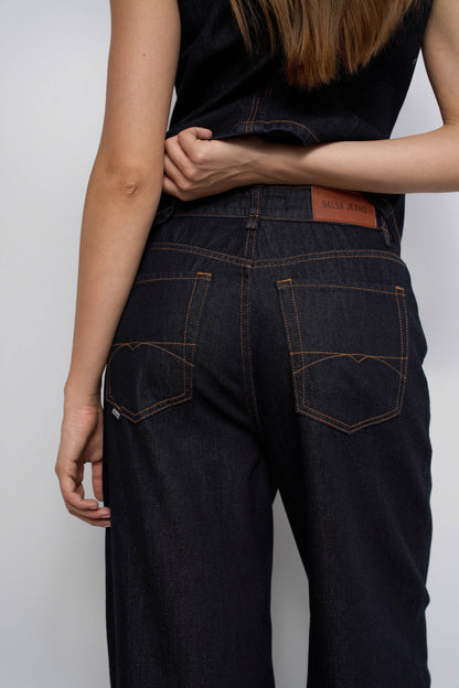 VAQUEROS SUPER WIDE LEG AZUL OSCURO