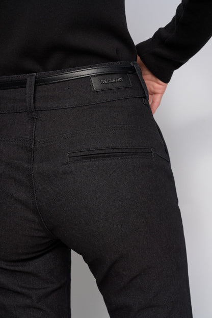 PANTALÓN SECRET CHINO PUSH IN FLARE NEGRO