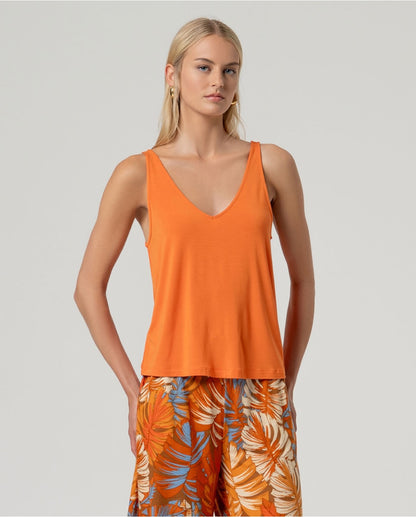 TOP TIRANTES ESCOTE PICO BAMBÚ NARANJA
