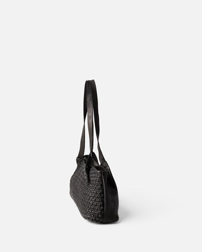BOLSO DE HOMBRO MULLEN DE PIEL NEGRO