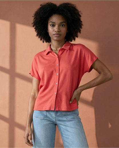 CAMISA MANGA CORTA ROJO