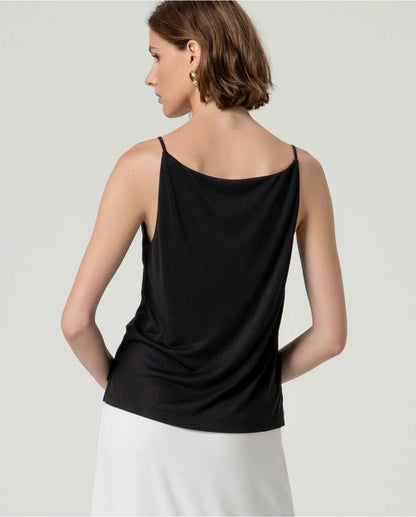 TOP BÁSICO MODAL POLIÉSTER NEGRO