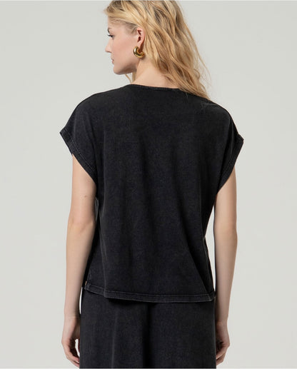 CAMISETA BÁSICA ALGODÓN ORGÁNICO NEGRO