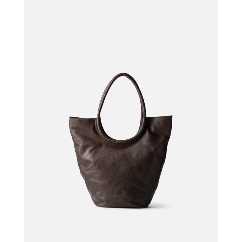 BOLSO DE HOMBRO MARRIOTT DE PIEL MARRÓN OSCURO