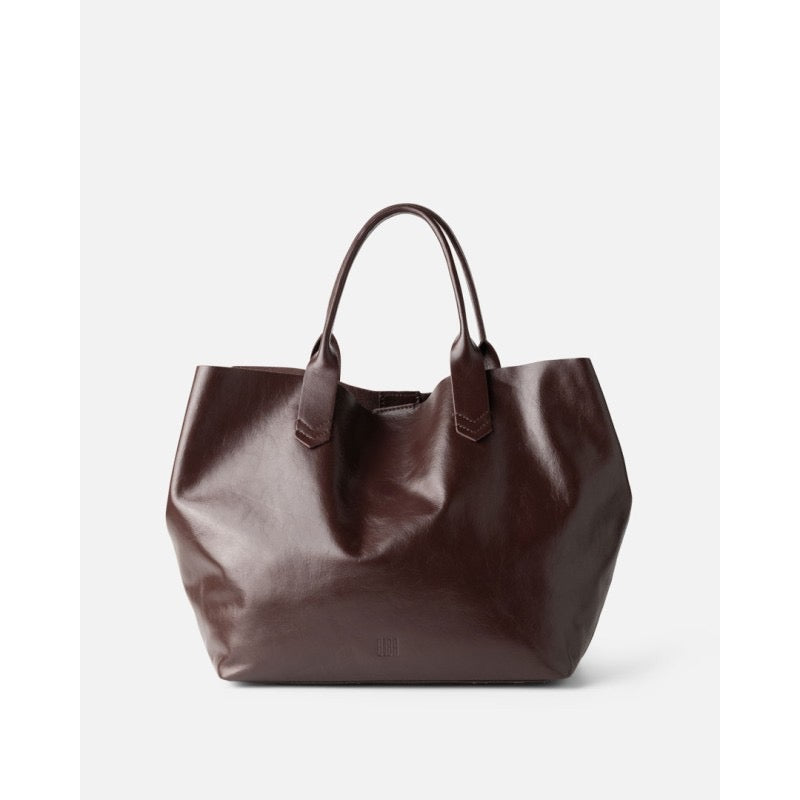 BOLSO DE MANO BELOIT DE PIEL MARRÓN OSCURO