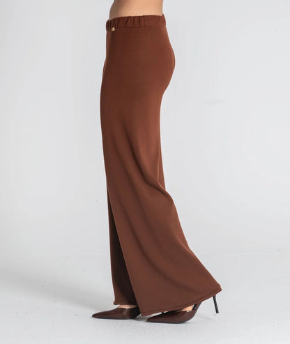 PANTALÓN DE PUNTO CARAMELO