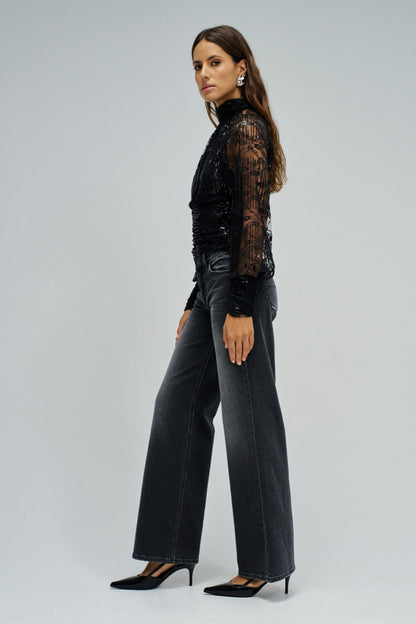 BLUSA LENTEJUELAS NEGRO