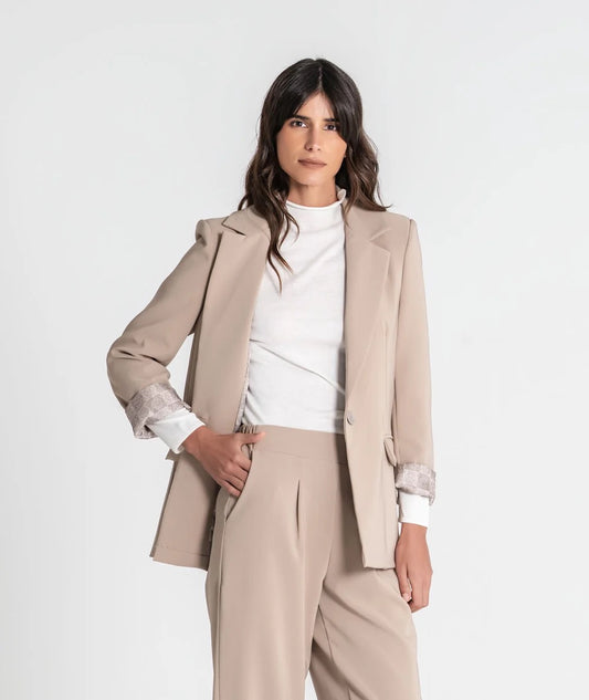 BLAZER BOTÓN BEIGE