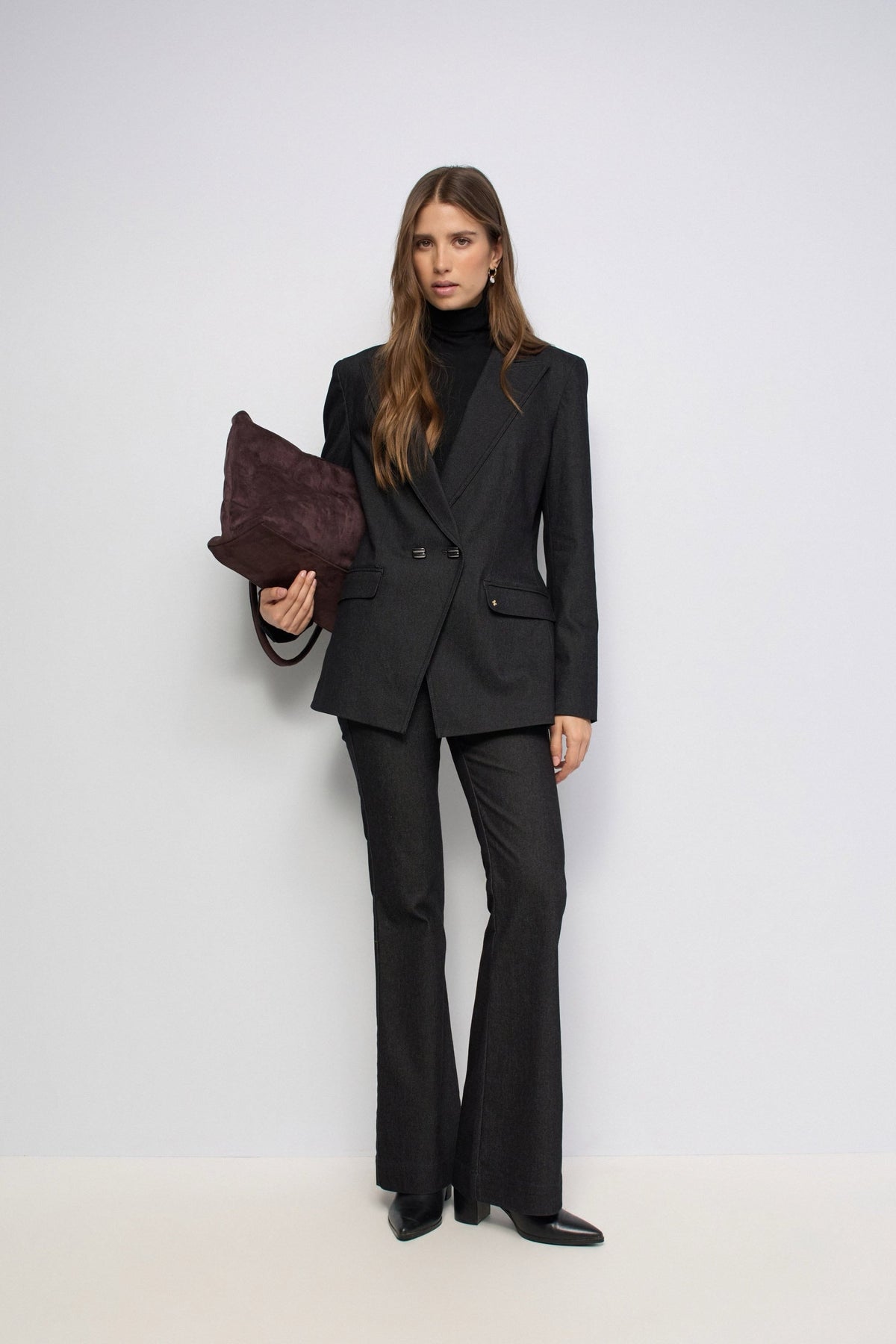 BLAZER DE DENIM NEGRO