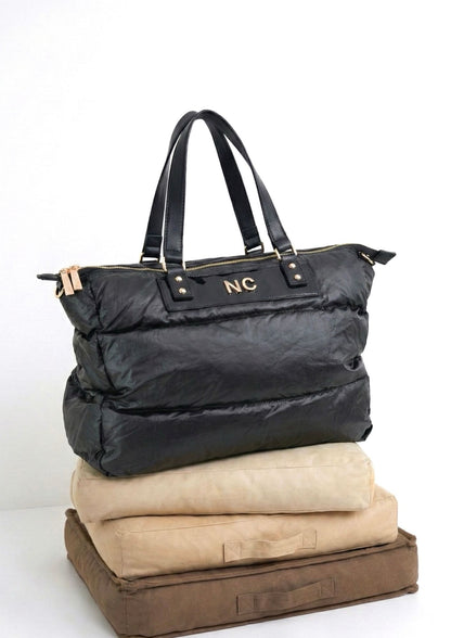 BOLSO SHOPPER  PUFFY ULTRALIGERO NEGRO