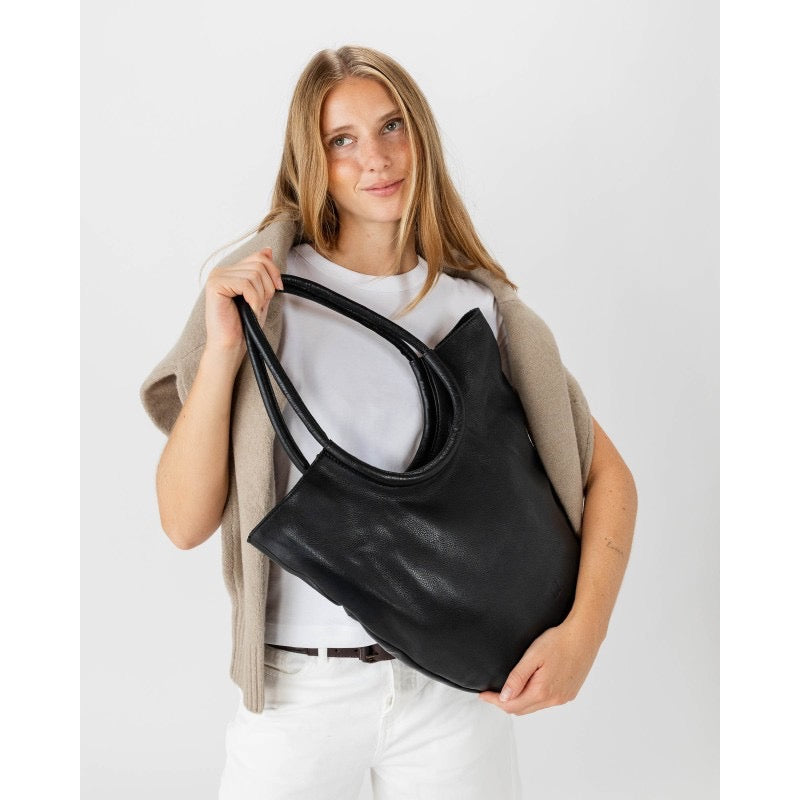 BOLSO DE HOMBRO MARRIOTT DE PIEL NEGRO