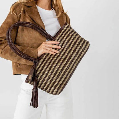 BOLSO DE HOMBRO PERKINS DE PIEL MULTICOLOR