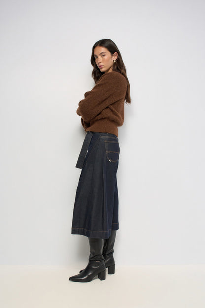PANTALONES CHINO CROPPED WIDE CON ABERTURAS