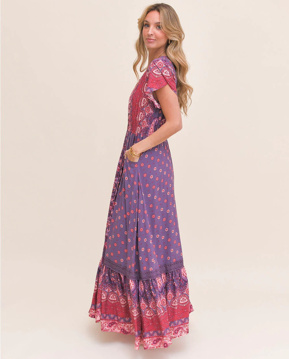 VESTIDO LARGO CARMEN ROSEWOOD