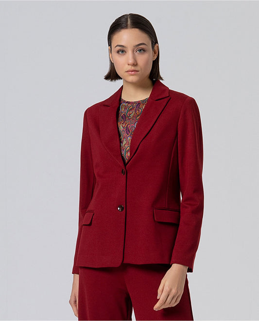 BLAZER ELÁSTICA CON BOLSILLOS ROJO INGLÉS