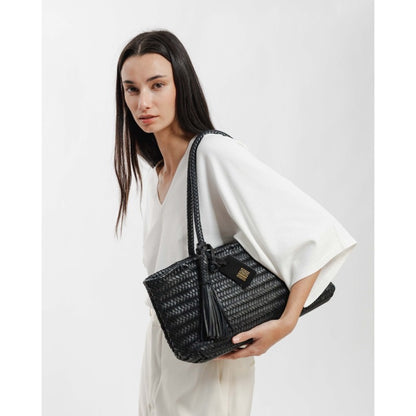 BOLSO DE HOMBRO PERKINS DE PIEL NEGRO