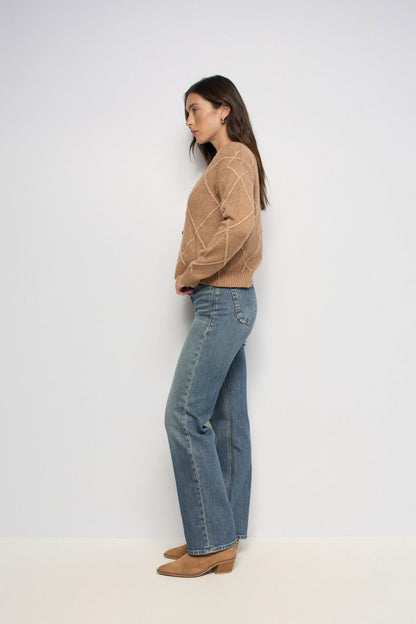 CARDIGAN CON LUREX MARRÓN