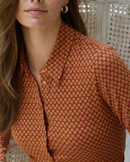 CAMISA ESTAMPADA DE POLIESTER RECICLADO TOFEE