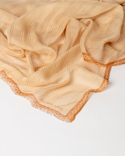 PAÑUELO FLORAL LIGERO CAMEL CLARO