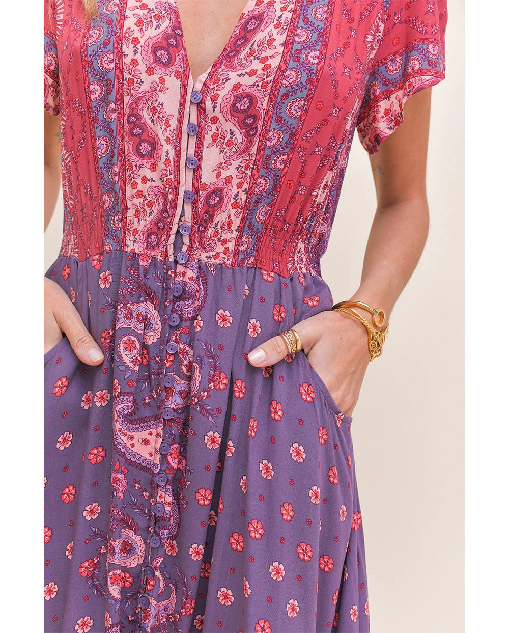 VESTIDO LARGO CARMEN ROSEWOOD
