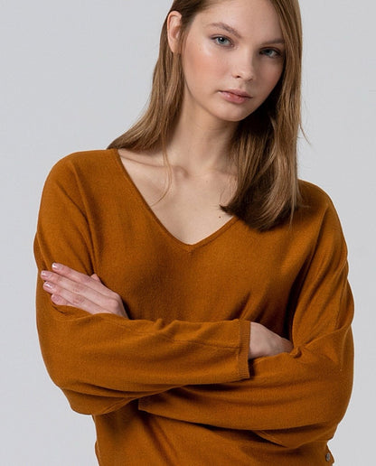 JERSEY ANCHO CON MANGA JAPONESA OCRE