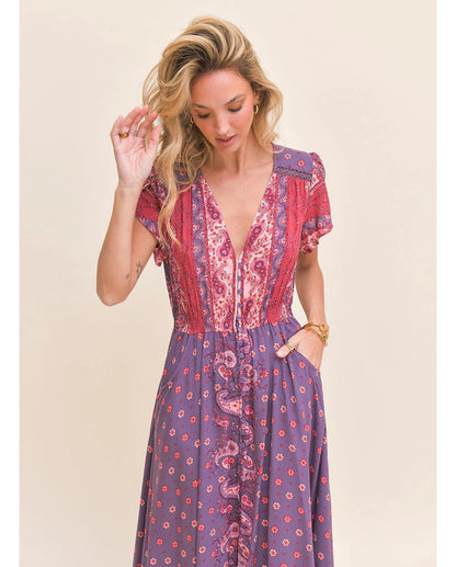VESTIDO LARGO CARMEN ROSEWOOD