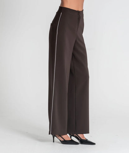 PANTALÓN FRANJA LATERAL MOKA