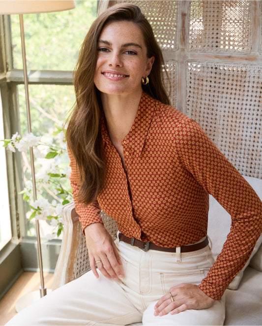 CAMISA ESTAMPADA DE POLIESTER RECICLADO TOFEE