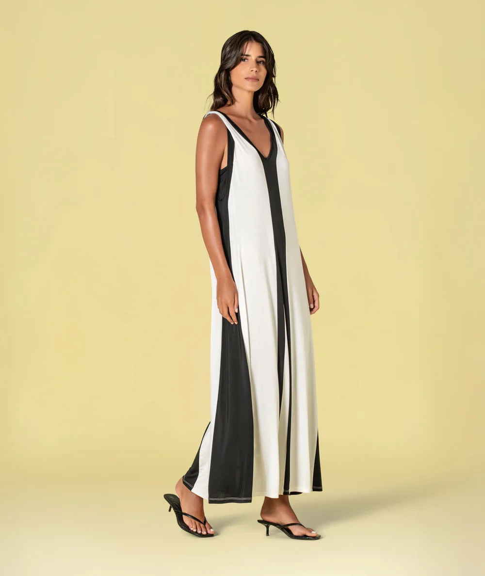 VESTIDO CONTRASTES BLANCO