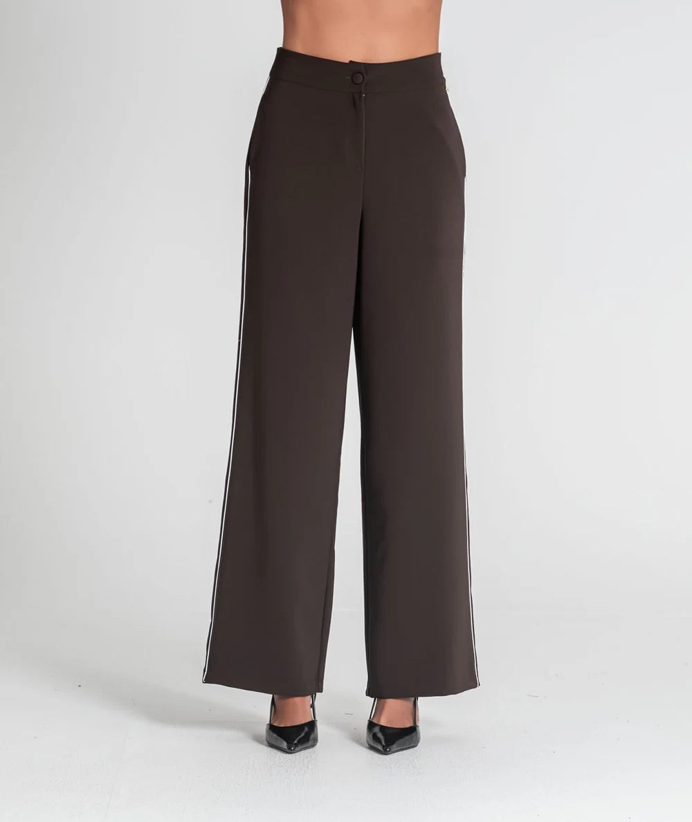PANTALÓN FRANJA LATERAL MOKA
