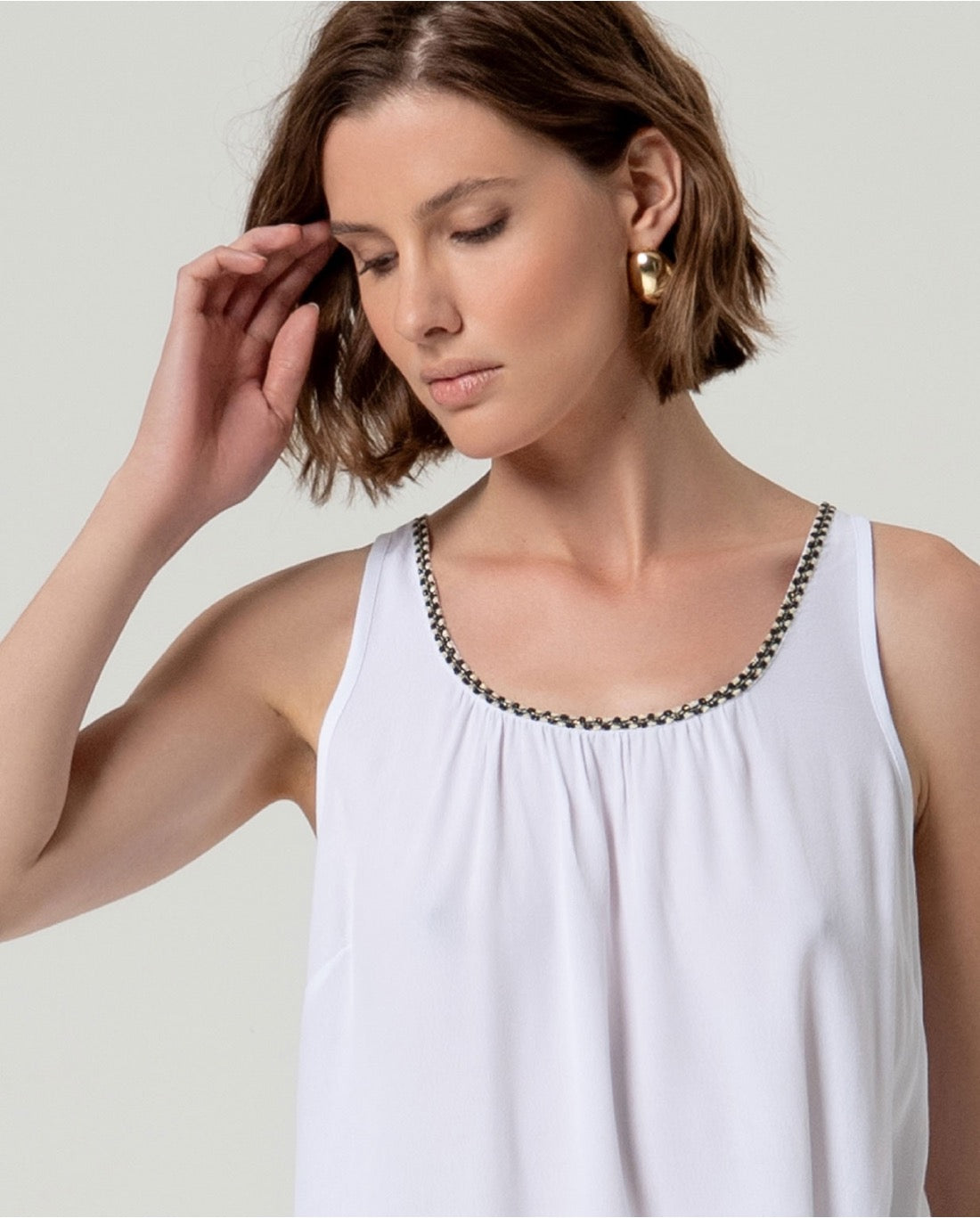 TOP ECO VERO ESCOTE SIN MANGAS BLANCO