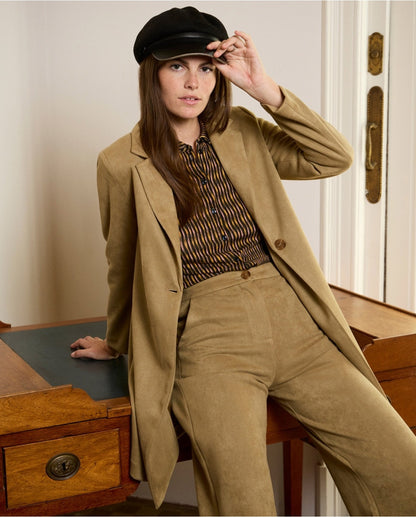 PANTALÓN WIDE LEG ATERCIOPELADO ARENA