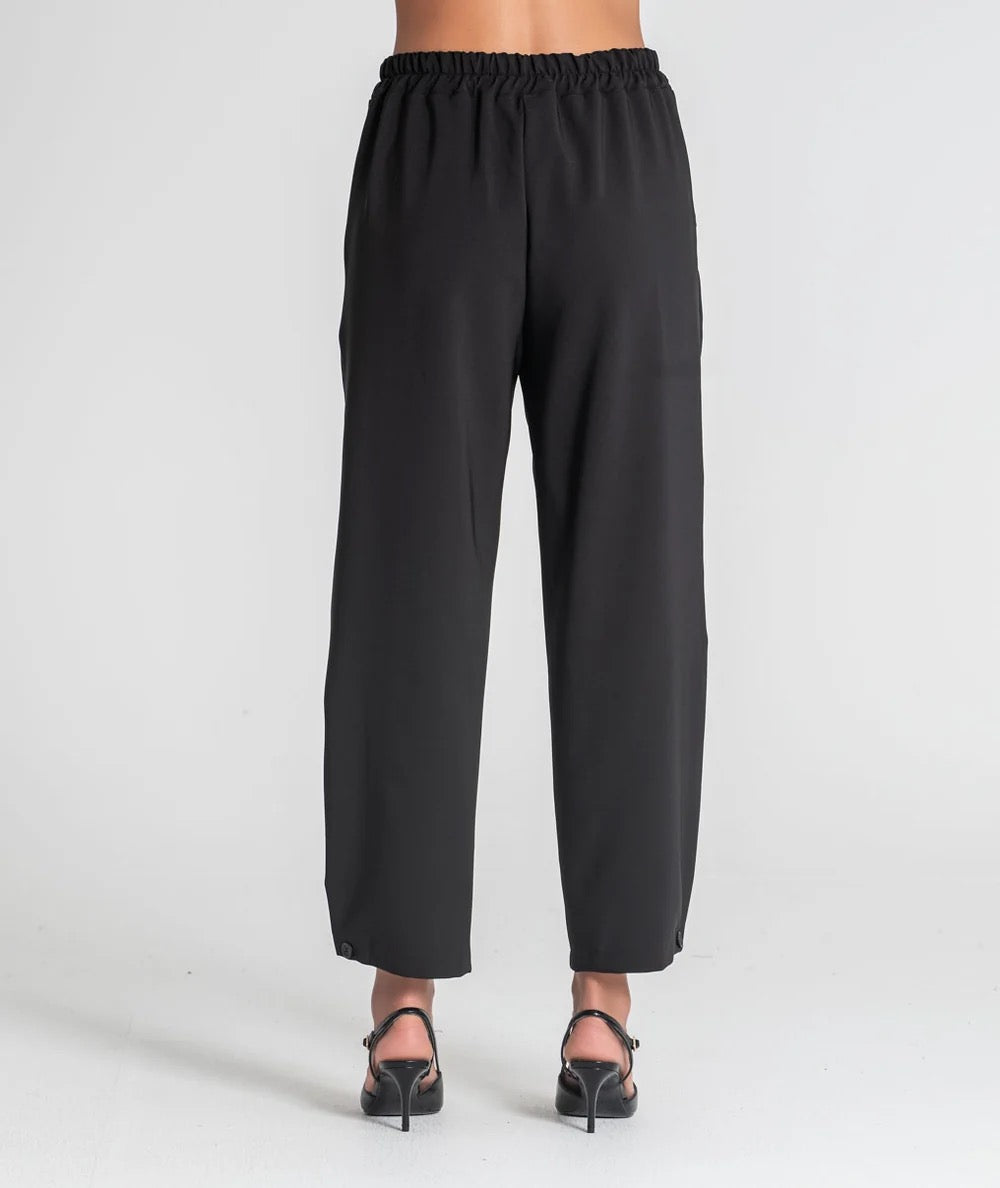 PANTALÓN BOTÓN TOBILLO NEGRO