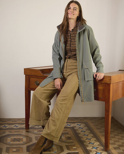 PANTALÓN WIDE LEG ATERCIOPELADO ARENA