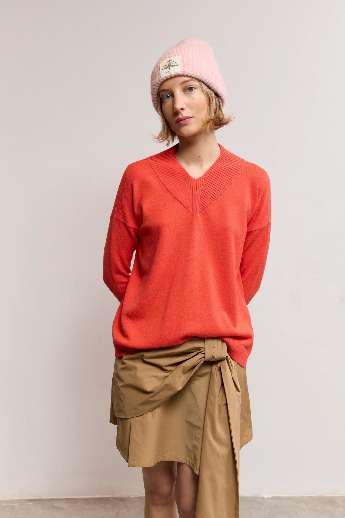 JERSEY DE CUELLO PICO ACANALADO LAVA