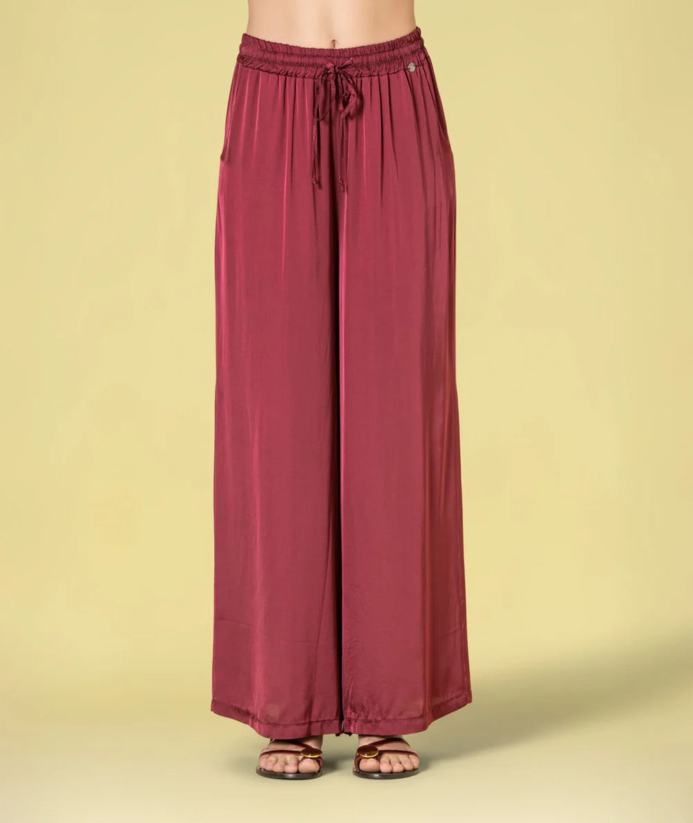 PANTALÓN SATINADO BURDEOS