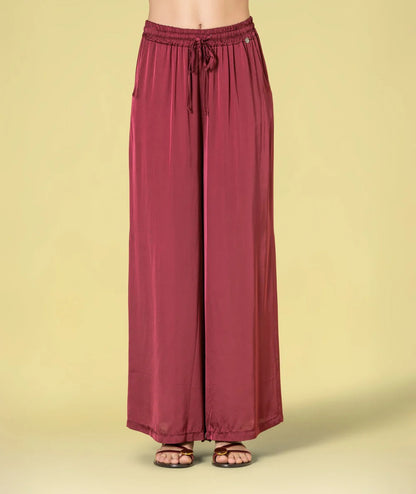 PANTALÓN SATINADO BURDEOS